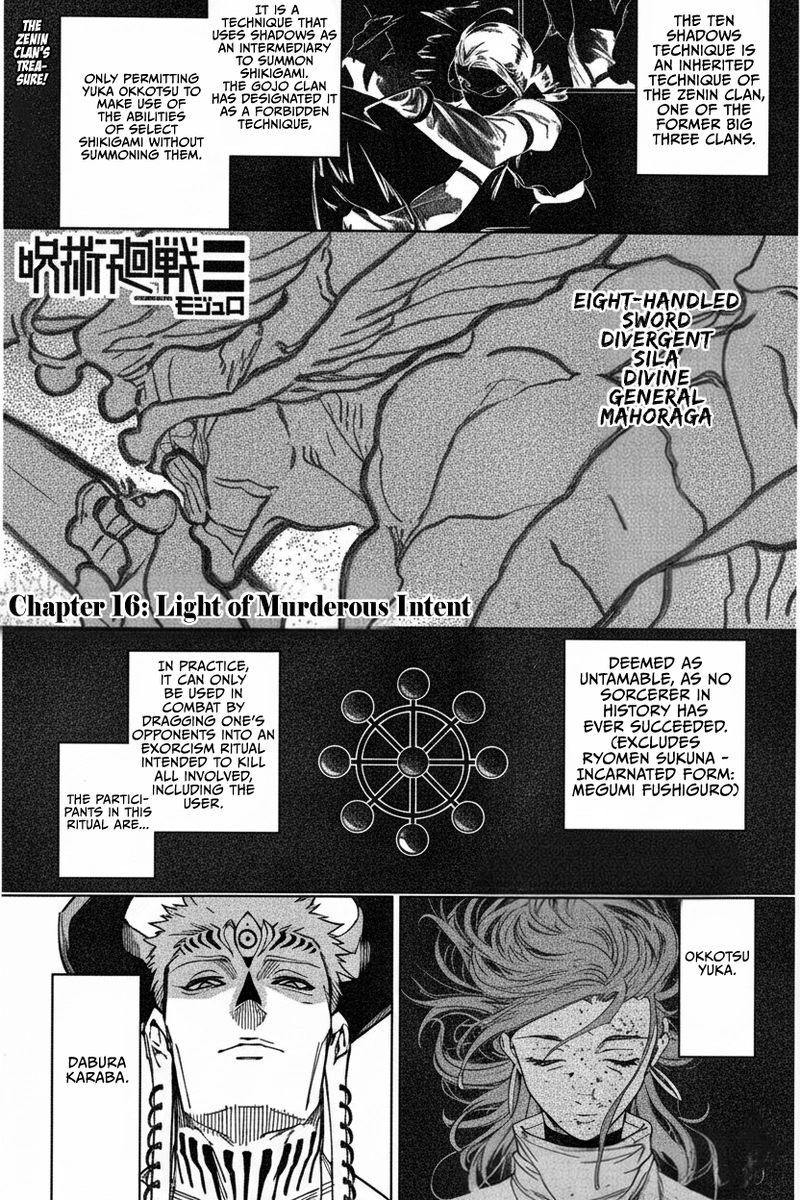 Jujutsu Kaisen Modulo Manga Chapter 16 page 1 - Light of Murderous Intent