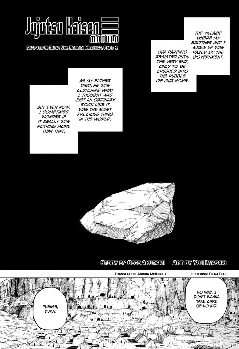 Jujutsu Kaisen Modulo Manga Chapter 8 page 1 - Dura Val, Bobbidi Mechika, Part 1